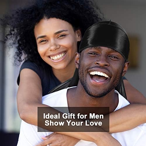 3pcs Silky Durag with Wave Brush for Men 360, Medium/Hard Hair Brush Kits,E - Image 6