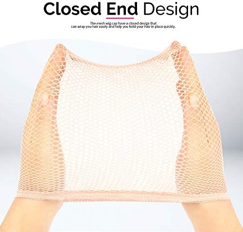 FANDAMEI Wig Cap, 4PCS Light Brown Mesh Wig Cap Net, Closed End Hair Mesh Net Wig Caps, Liner Weaving Caps for Women, Men, Kids - Image 3