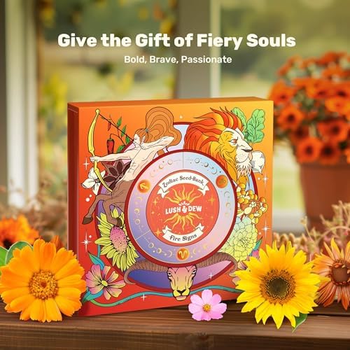 Lush&Dew Zodiac Garden Seed Bank Fire Signs, Gardening Gifts for Women Men - Image 4