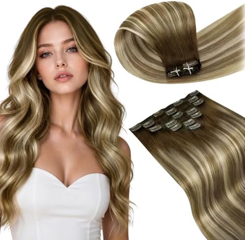 LaaVoo Hair Extensions Clip Ins, For Beginners, 14 Inch by LaaVoo