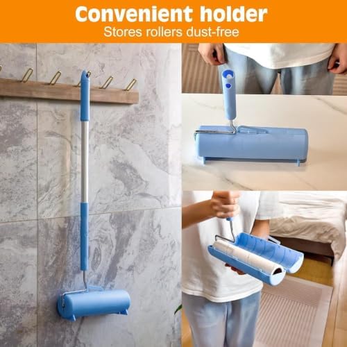 Lint Roller for Pet Hair Extra Sticky,10 Years Lifespan,9.45''/6.3" Pet Hair Removal Tool Roller for Pet Dog Cat Hair(1 Roller+3 Long Rolls 2 Short Rolls) - Image 3