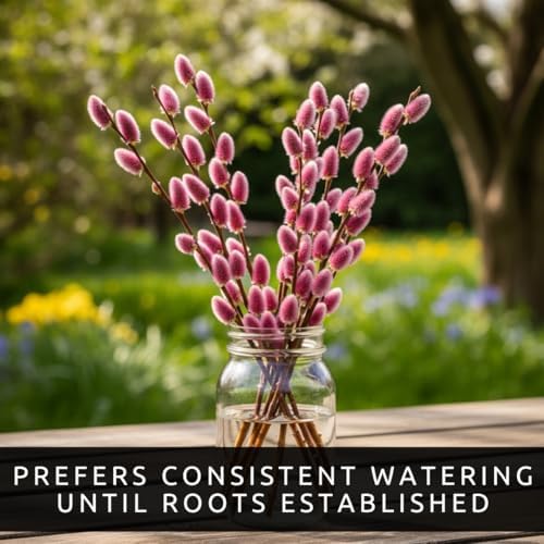 French Pink Pussy Willow Cuttings – 2 Live Pink Pussy Willow Trees – Fresh Salix Cuttings Ready to Plant – Ornamental Catkin Willow Shrubs – Fast Rooting, Cold Hardy Flowering Garden Accent - Image 3