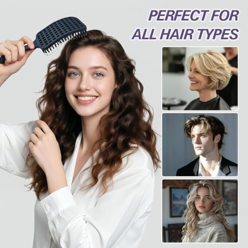 Boar Bristle Hair Brush Set – Wet/Dry Detangler for All Hair Types - Image 6