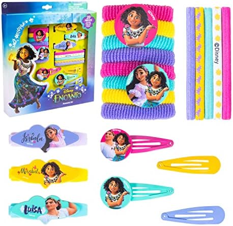 Luv Her Encanto Girls 20 Piece Accessory Set with 3 Barrettes, 4 Snap Hair Clips, 5 Elastics and 8 Terry Ponies - Ages 3+ - Image 6