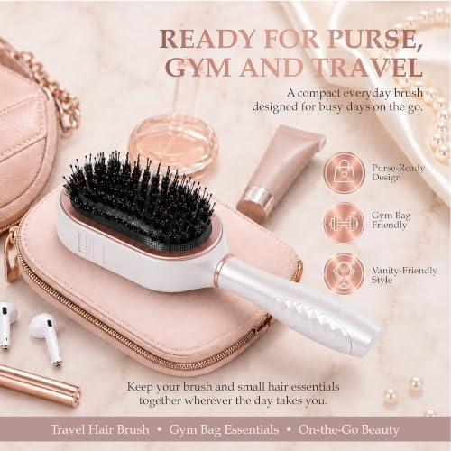 BeautyHAK Blessed Anti-Static Hair Brush Gift Set for Women, Boar Bristle - Image 5