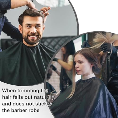 Unisex Salon Hair Cape for Men & Women - Adjustable Neckline, Waterproof Design, Professional Barber Supplies - Image 5
