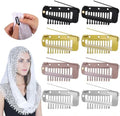 Vodolo Chunni Clips with Safety Pins,8 PCS Strong Chunni Grip Dupatta Setting Clips Indian for Woman （Mixed Colors） by Vodolo