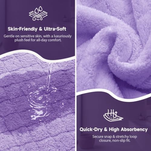 Oversized Bath Towel Wrap for Women with Plus Size Hair Dry Towel Set - Image 4
