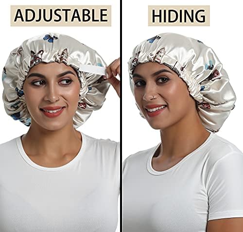 Satin Bonnet Silk Sleep Cap,Hair Bonnet for Braids Curly Hair - Image 3