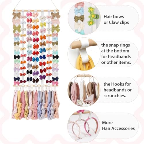 kangaroo Bows Holder Headband Organizer for Baby Girls Nursery Decor - Image 3