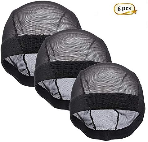 ZQIAN BEAUTY Small Mesh Dome Caps For Wigs 6 Pcs Stretch Breathable Mesh Dome Wig Cap Spandex Black Wig Caps For Making Wigs (6 Pcs, Black, S) - Image 6