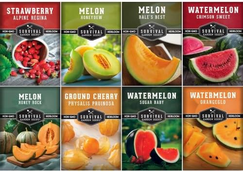 Fruit Seeds for Planting 8 Variety Pack - Non-GMO Heirloom Fruits by SurvivalGardenSeeds