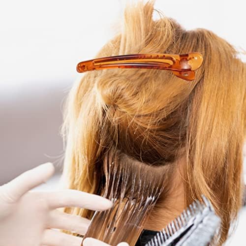 Hair Clip for Women, 12 Pcs Duckbill Alligator Hair Barrettes Pins, Non Slip Colorful Plastic Duck Billed Hair Clips for Styling Sectioning-Brown - Image 6