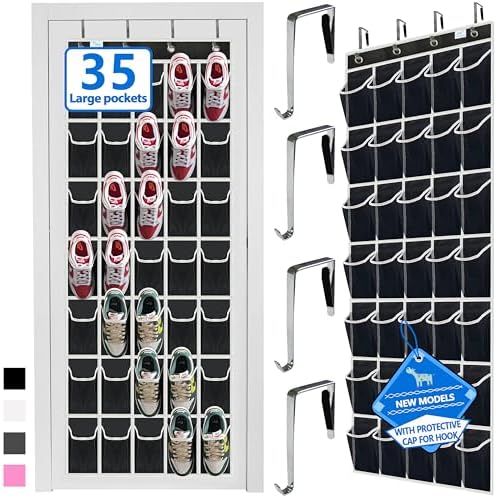 Shoe Rack for Door, Over Door Shoe Organizer for Closet by Zebricolo