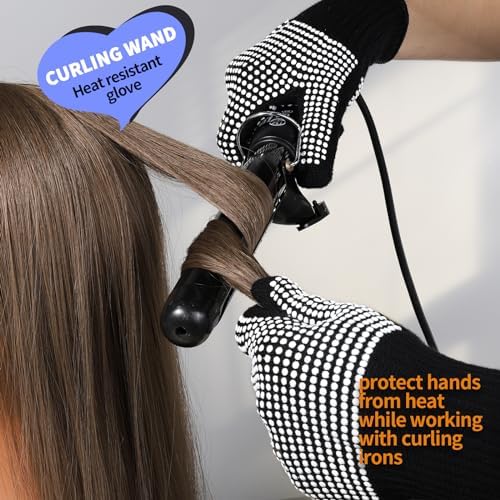 Teenitor 2 Pcs Heat Resistant Gloves With Silicone Bumps, Heat Resistant Gloves For Sublimation, Heat Protection For Hair Styling White - Image 3
