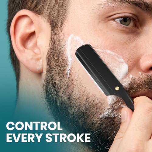 Utopia Care Barber Straight Razor for Men- 100pc Blades Straight Edge Razor - Image 2