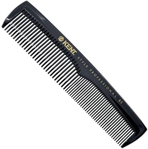 Kent SPC85 5 inch Salon-Style Dressing Cutting Comb with Wide and Fine Teeth Professional Barber Haircut Comb for Styling and Teasing, Hard Rubber, Anti-static, Unbreakable & Heat Resistant by KENT
