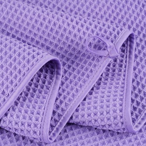 POLYTE 430 GSM Poly Blend Microfiber Quick Dry Waffle Bath Towel, 30x60 in - Image 4