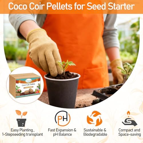 Legigo 200 Pcs 40mm Organic Coco Coir Pellets, Seed Starter Soil Pods - Image 3