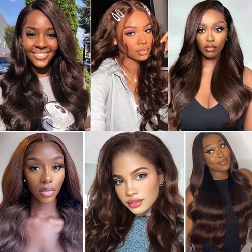 #4 Chocolate Brown Body Wave Human Hair Bundles 30/32/34 Inch - Image 2