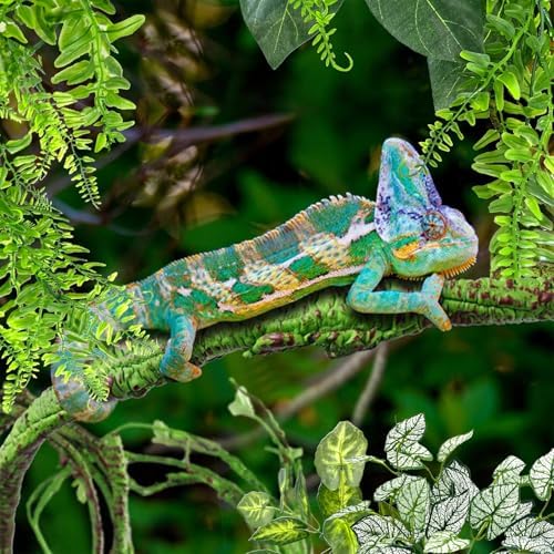 Fake Reptile Plants for Tank, Bendable Snake Climbing Vines - Image 3