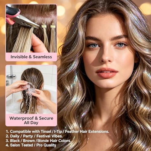 200Pcs 5mm Silicone Micro Ring Beads, Black for Thin Hair - Image 7
