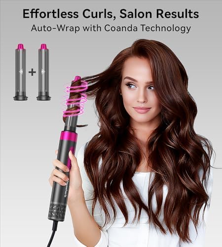 6-in-1 Air Styler Hair Dryer Brush with Auto-Wrap Curlers - Image 3