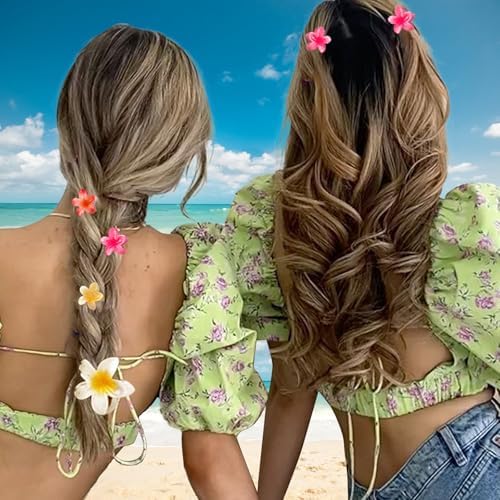 GQLV Flower Hair Claw Clips-12PCS Small Claw Clips for Thick/Thin Hair Claws,Strong Hold Nonslip Cute Hair Clips for Women Girls,Hawaiian Hair Accessories Holiday Gifts - Image 6