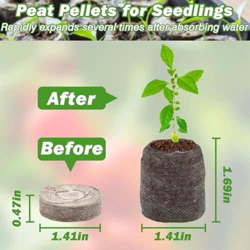 ZeeDix Peat Pellets for Seed Starting, 50 Pcs 36mm Seed Starter Soil Pods - Image 2