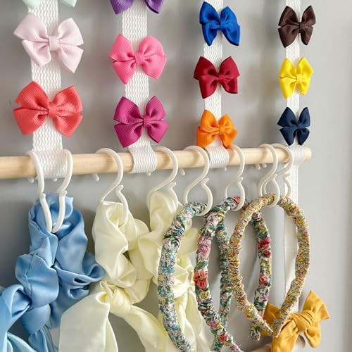 Macrame Boho Hair Claw Clip Organizer 6-Tier Large Capacity Mesh Bag - Image 5