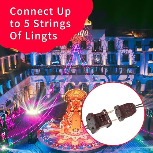 Ultra-Bright Connects End to End Purple Christmas Mini Lights 300L 63.8Ft(2Sets-Each 150L)UL Listed Incandescent Bulb String Light for Indoor Outdoor Halloween Home Garden Party Tree Decor - Image 6