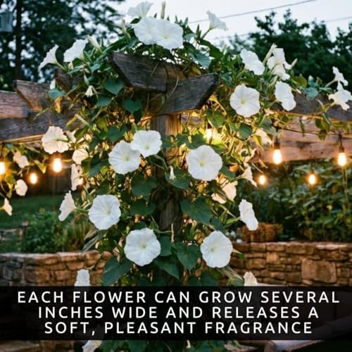 2 Moonflower Live Starter Plants | White, Night-Blooming Climbing Vine - Image 4