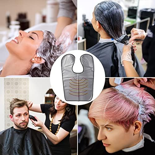 Professional Salon Cape Waterproof Hair Styling Hair Cutting Collar Stylist Magnetic Cover Hairdressing Shampoo Hair Dye Shawl Barber Shop Essentials (White) - Image 2
