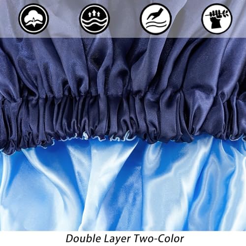 Edoneery Satin Bonnet for Sleeping Women, Double Layer Curly Hair Cap - Image 6