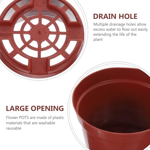 LIOOBO 50pcs Plastic Bonsai Training Pots Round Planters - Image 6
