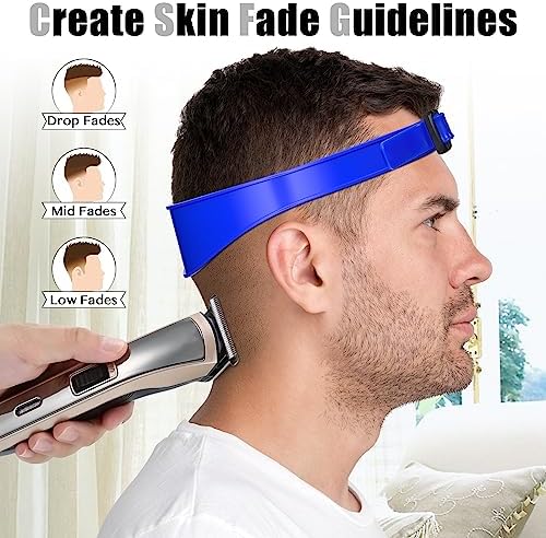 AOMGD Neckline Shaving Template and Adjustable Hair Trimming Guide, Blue - Image 3