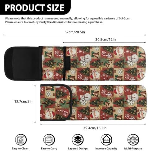 Flashideas Christmas Plaid Flat Iron Case Heat Resistant Neoprene Curling Iron Cover Bag with Pocket Curling Iron Organizers and Storage for Flat Iron, Straightener, Curling Wand/Curling Iron - Image 6
