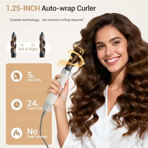 6 in 1 Hair Dryer Brush Set, Frizz-Free Air Hair Styler, No Heat Damage - Image 4
