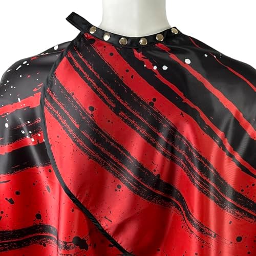 Barber Capes for Men Hair Cutting Capes with Snaps Salon Capes for Stylists Waterproof Hairdresser Gown Cape- 63”× 56”(Black) - Image 2