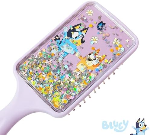 LUV HER Licenced Bluey Kids' Detangling Confetti Hair Brush - Fun Design with Bluey & Bingo - Gentle on Wet & Dry Hair - Ideal for Kids Ages 3+ - Makes Hair Care Enjoyable and Simple - Image 3