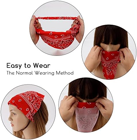 TOBATOBA Hairband, 5 Pcs Bandanas for Women Elastic Headbands, Hair Kerchief Head Scarf, Non Slip Paisley Headbands Hair Accessories for Women Girls - Image 4