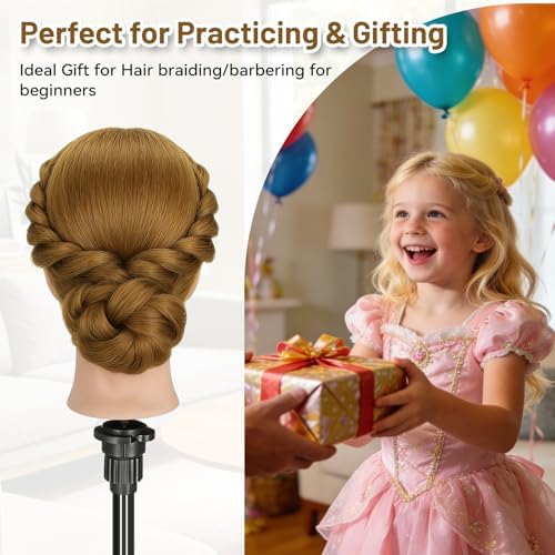 26" Mannequin Head with Hair for Hairdressing Training and Hair Styling - Image 7