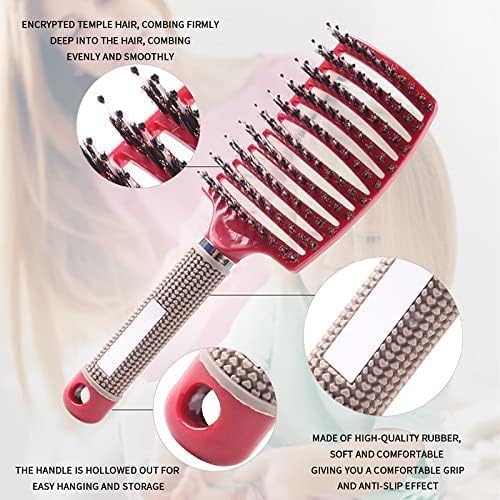 Magical Ultra Detangling Brush for Wet or Dry Hair, Detangler Brush, Fast Drying Styling Massage Hairbrush for Men, Women and Kids (Pink+Purple) - Image 3
