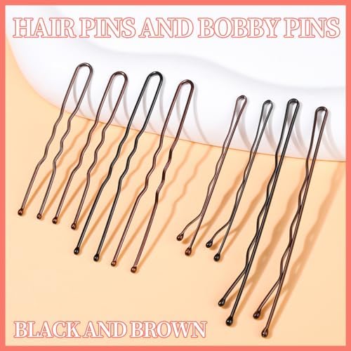Teenitor Brown Black Bobby Pins Hair Pins 300pcs Hair Bobby Pins for Women - Image 3