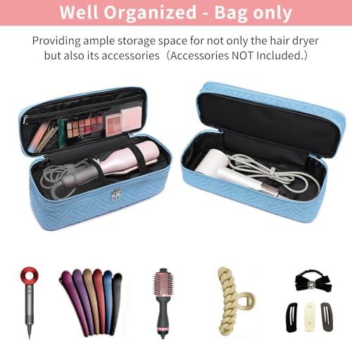 Double-Layer Carrying Case Apply to Revlon One-Step Hair Dryer, Travel Bag for Hair Volumizer/Styler,Water Resistant Storage Organizer Box,Compatible with FlexStyle Attachment (Bag Only) - Image 6