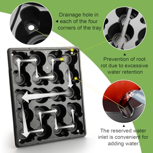 3 Inch Clear Nursery Pots 100 Pcs with 5 Pcs 20 Cell Potting Trays, 5 Sets Seed Starting Kit for Seedlings Cuttings Indoor Growing, Sturdy Transparent Plant Pot Carrying Tray Germination Set - Image 3