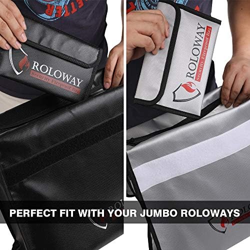 ROLOWAY Small Fireproof Bag (5 x 8 inches), Non-itchy Fireproof Money Bag for Cash, Valuables, Passport, Currency & Keys (6-Pack) - Image 5
