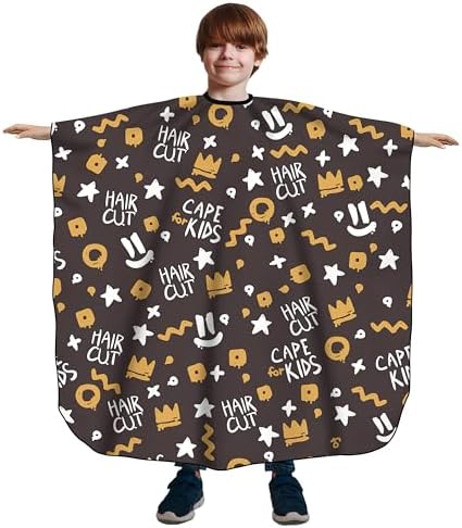 Pelocapa Barber Cape for Kids, Hair Cutting Cape, Professional Salon Hairdressing Cape for boys, Waterproof & Light Weight & Machine Washable - 39”× 51”（Crown Pattern） - Image 5