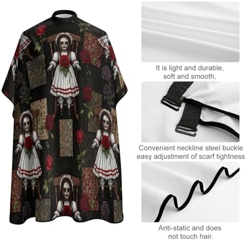 Women Barber Hairdressing Cape Adjustable Salon Cape Apron for Makeup Artist Beautician - Image 4