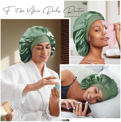 Umisleep 22 Momme Silk Lined Bonnet for Sleeping Women, Double Layer, Soft - Image 6